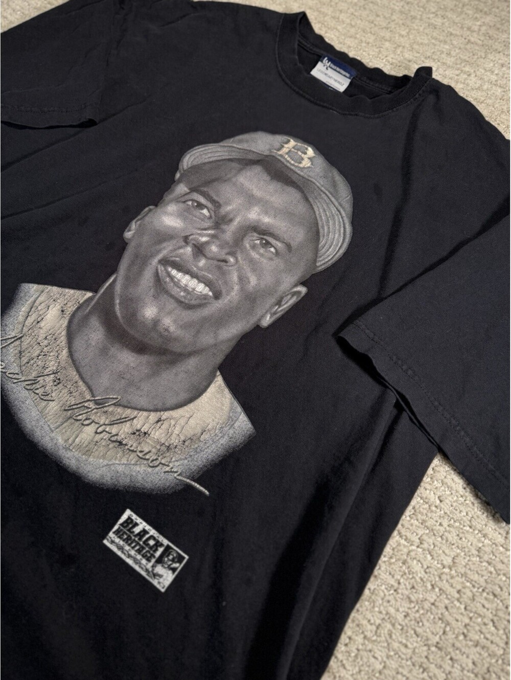 Black Heritage Legendary Heroz Jackie Robinson 42 Graphic T-Shirt  XXL